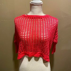 EXPRESS PINK NET SWEATER SMALL